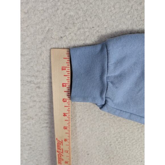 Vintage Top Stitch Sweatshirt Womens XL Blue Floral Cottagecore Embroidered - Picture 5 of 16